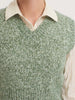 Twine Threaded Knit Vest - Green