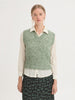 Twine Threaded Knit Vest - Green