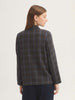 Checked Fluid Jacket - Dark Grey Melange