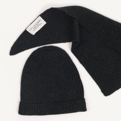 CA Cashmere Beanie - Charcoal