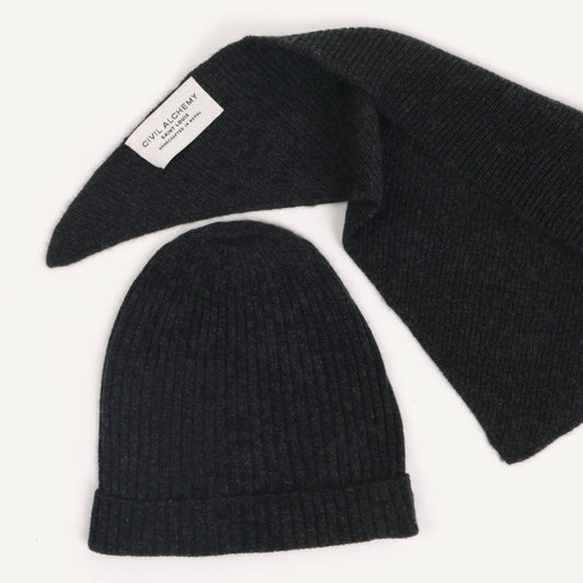 CA Cashmere Beanie - Charcoal