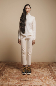 Kiltane Classic Polo Neck - Soft White