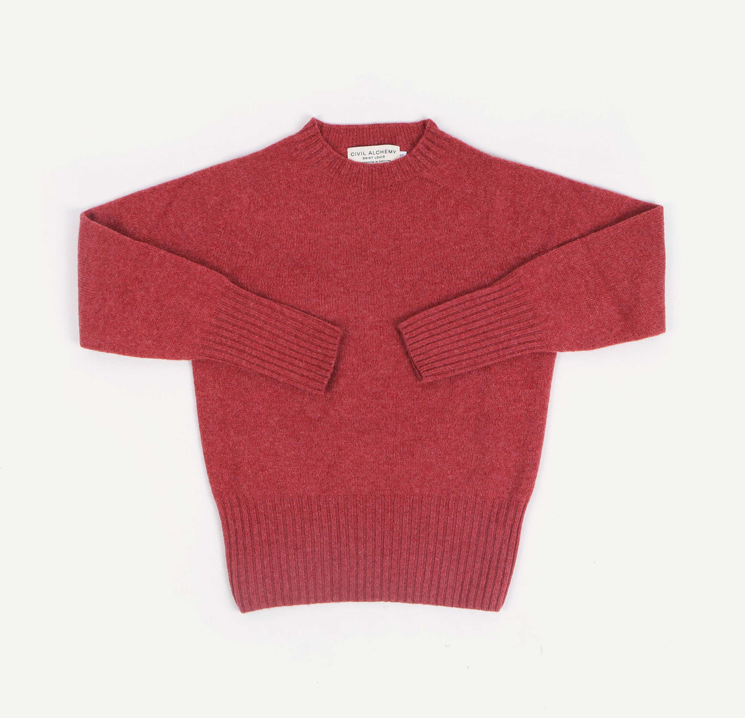 Crew Neck Deep Ribs - Cinder