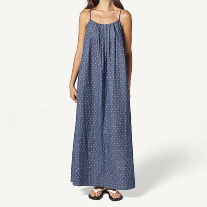 Back Tie Ankle Dress - Denim