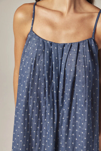 Back Tie Ankle Dress - Denim