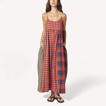 Contrast Midi Dress - Multi