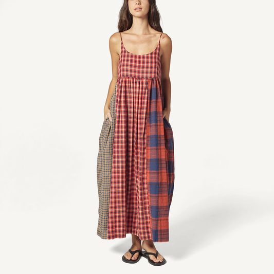 Contrast Midi Dress - Multi
