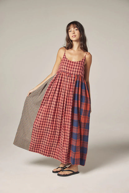 Contrast Midi Dress - Multi