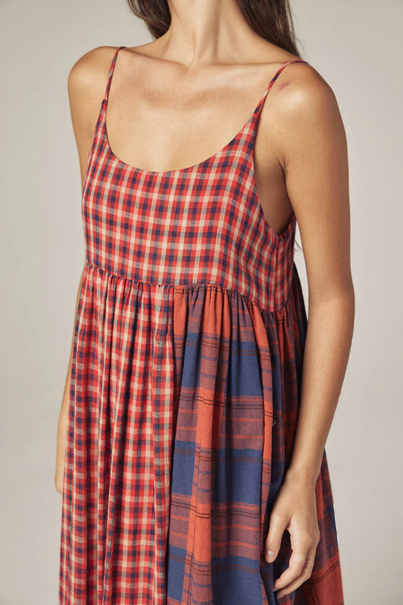 Contrast Midi Dress - Multi