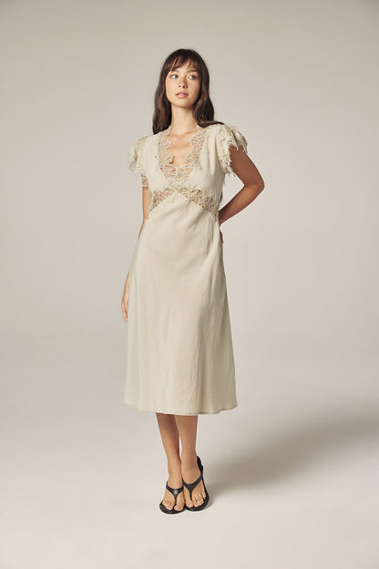 Laced Bias Dress Ash
