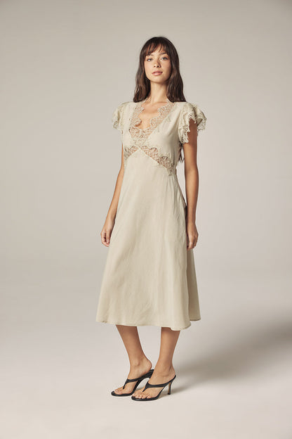 Laced Bias Dress Ash