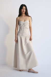 Eros Long Dress - Stone