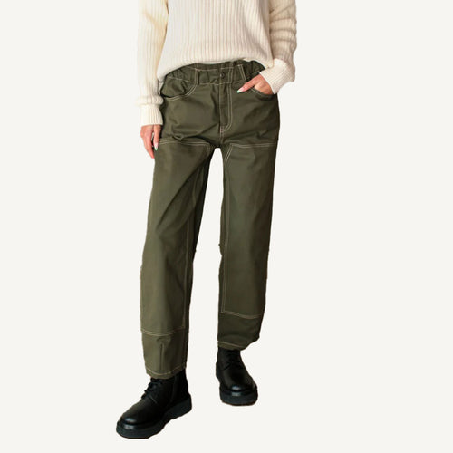 Barrel Work Pant - Olive Organic