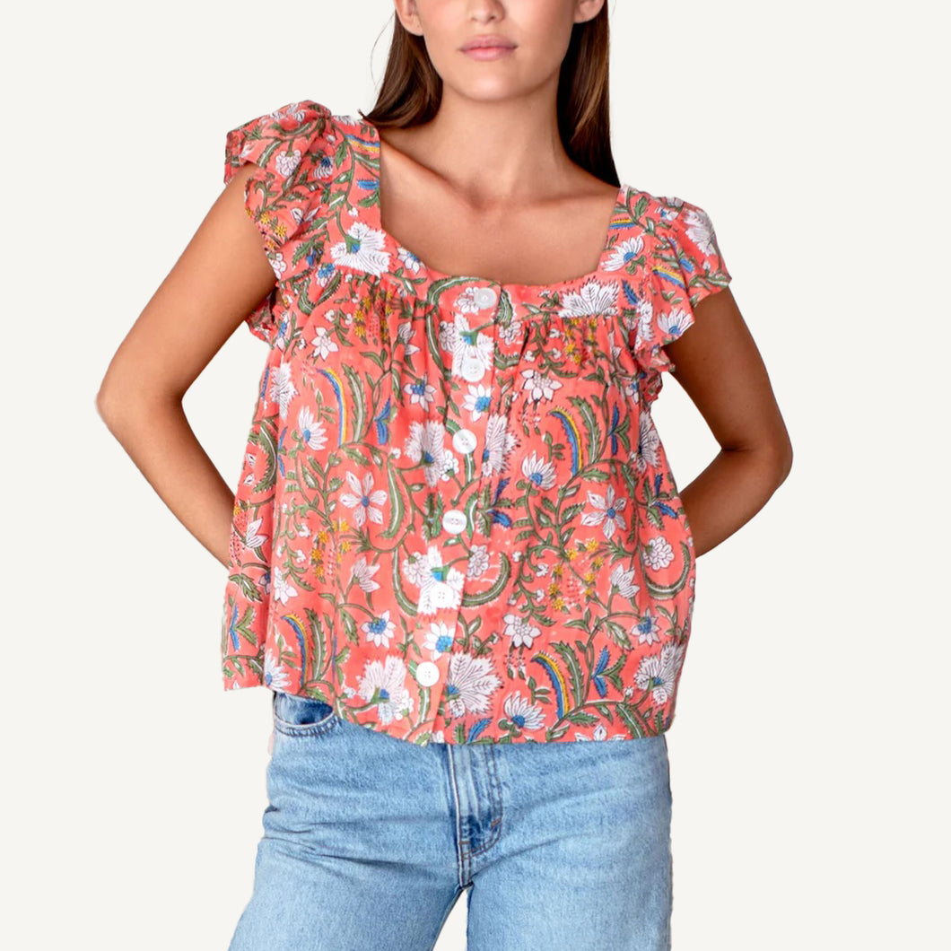 Laurent Flutter Top - Chelsey Floral