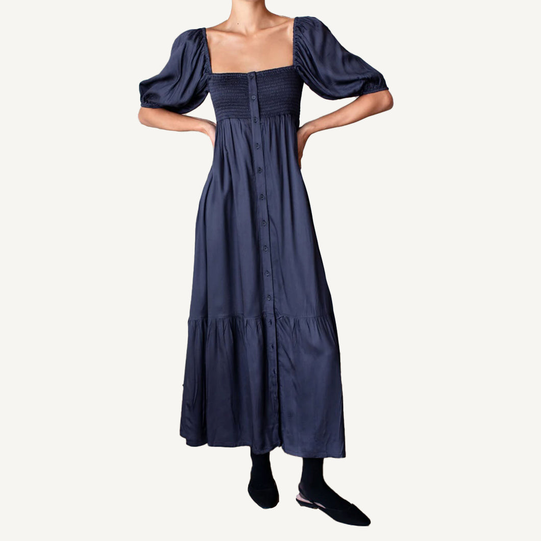 Santiago 3 Maxi Dress - Midnight Satin