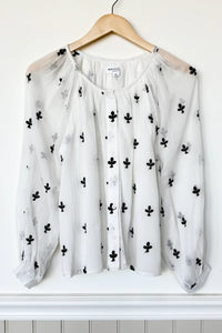 Frances Blouse - Embroidered Clover