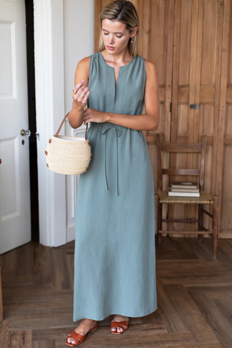 linen keyhole dress LA Hearts Linen Keyhole Mini Dress