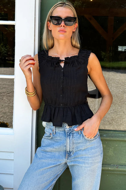 Roussillon Top - Jet Black