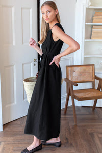 Plait Maxi Dress Black