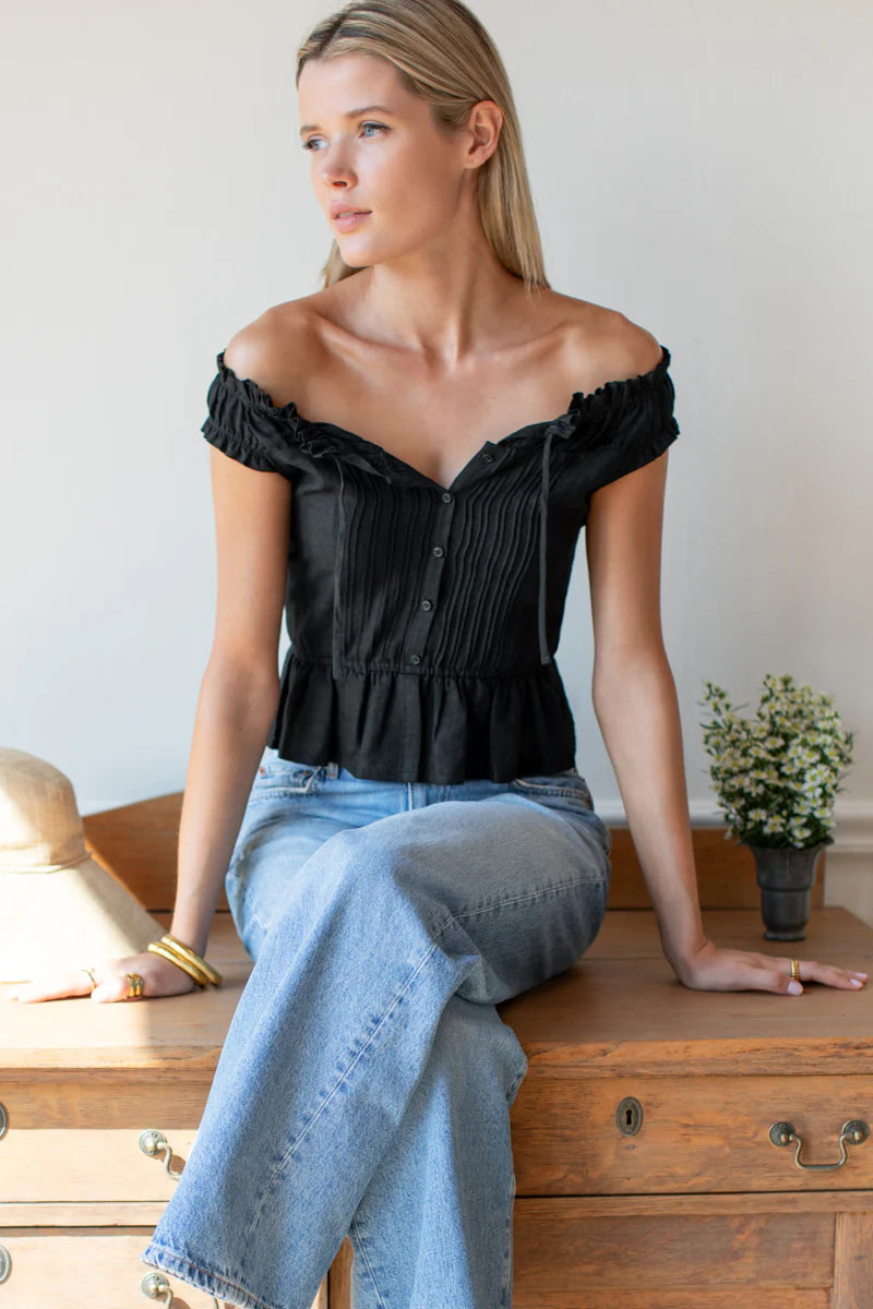Roussillon Top - Jet Black