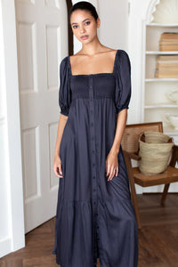 Santiago 3 Maxi Dress - Midnight Satin