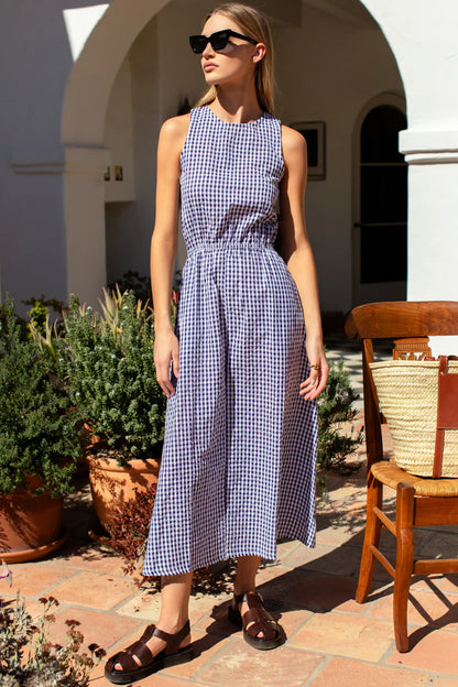 Studio Sundress - Navy Seersucker