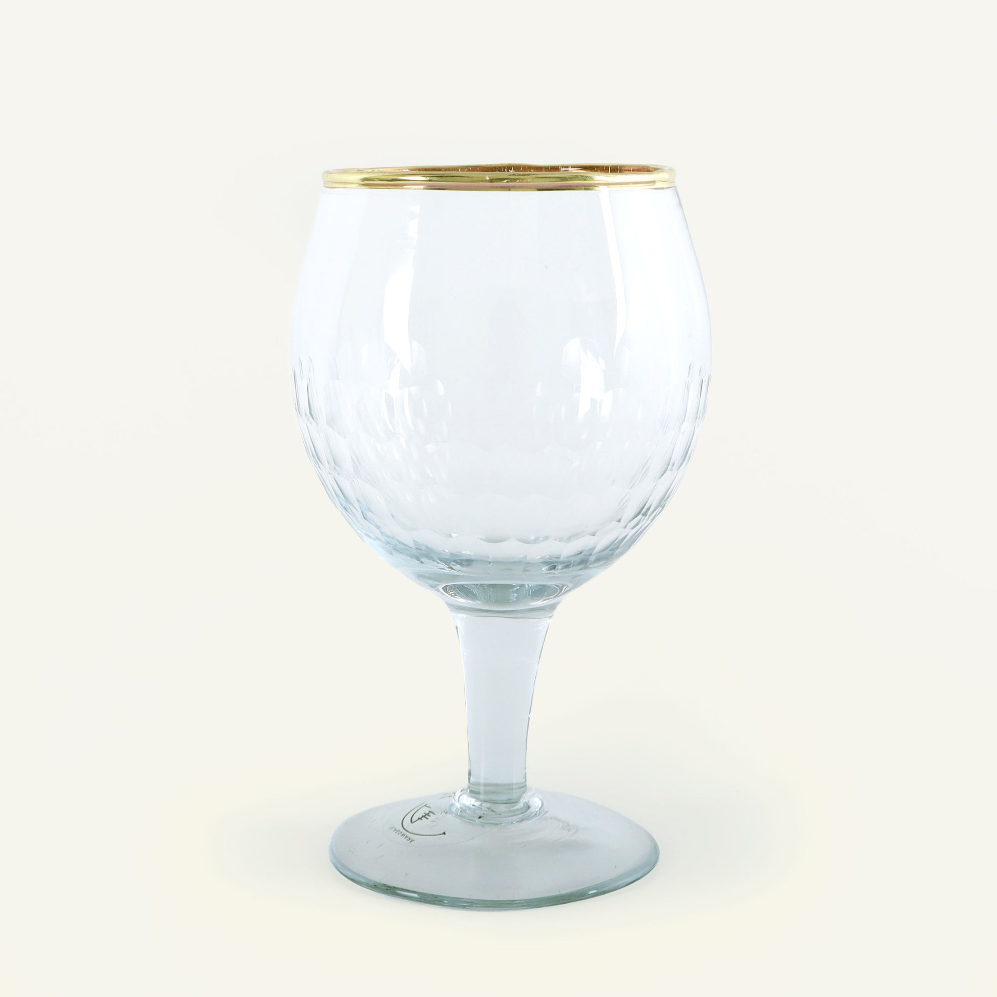 etched wine glass Etched Wine Glass with Gold Rim