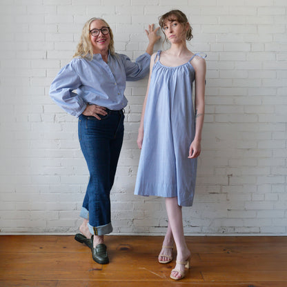 CA Everyday Blouse - Navy Weave
