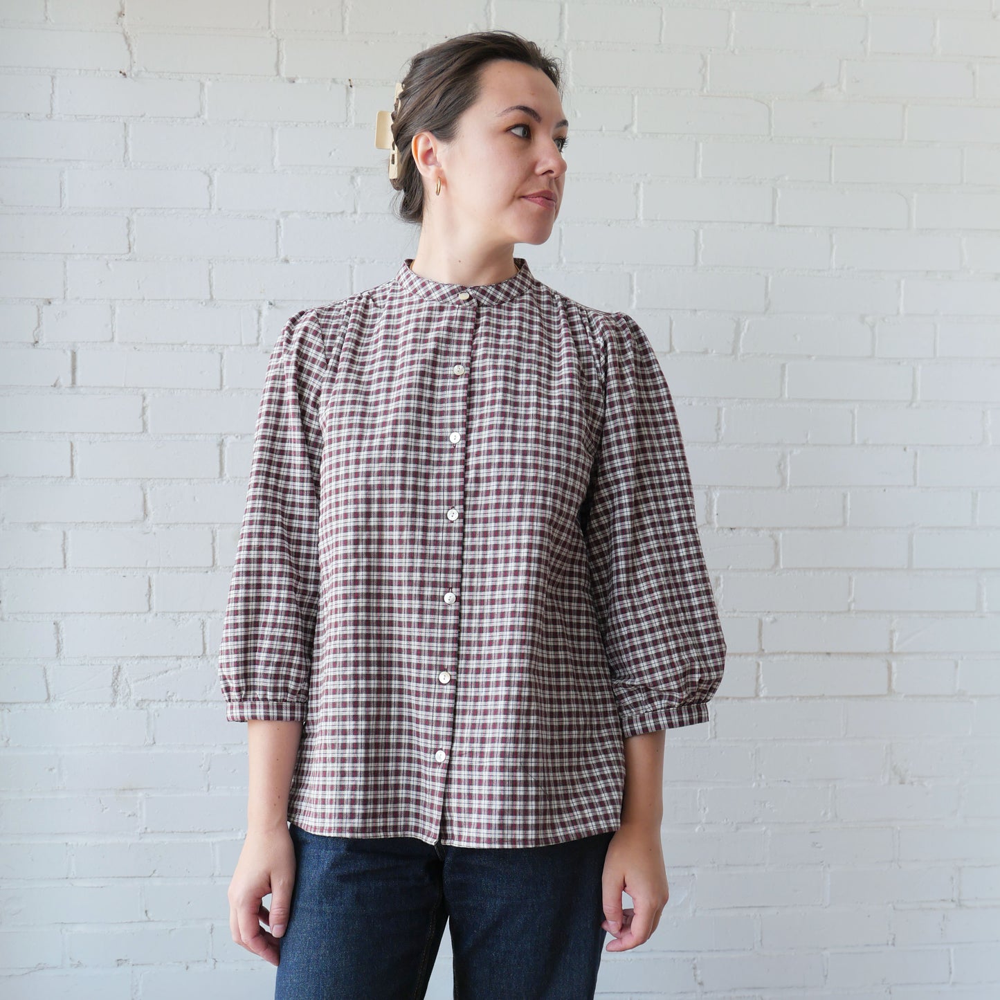 CA Everyday Blouse - Stewart Plaid