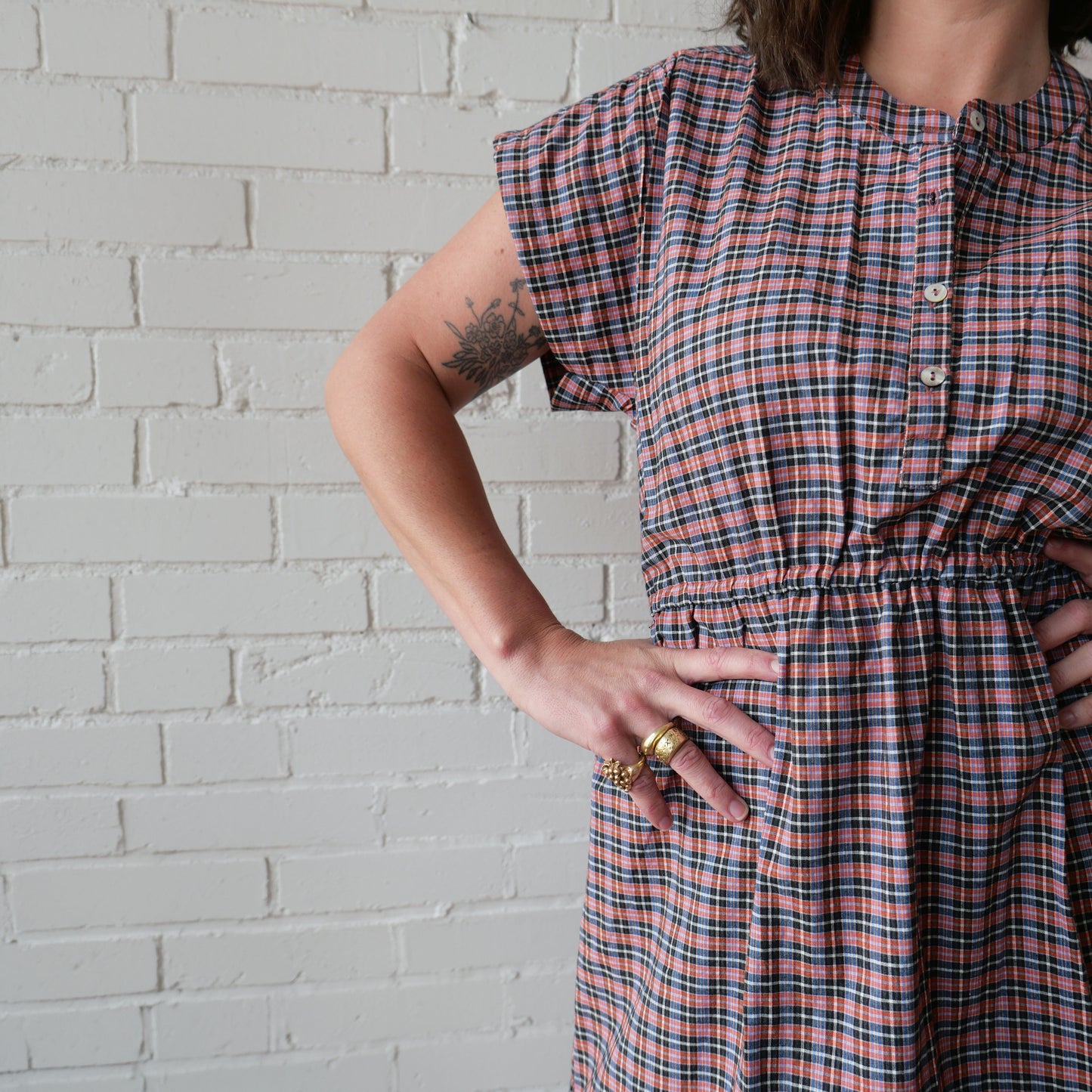 CA Everyday Dress - Berry Plaid