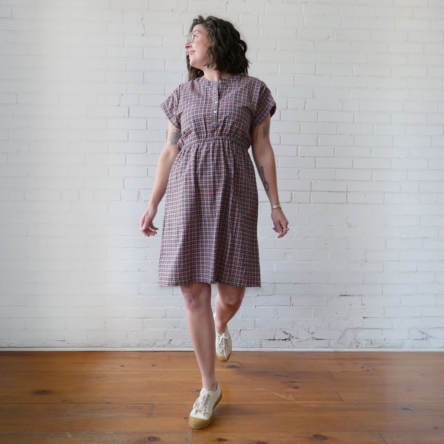 CA Everyday Dress - Berry Plaid