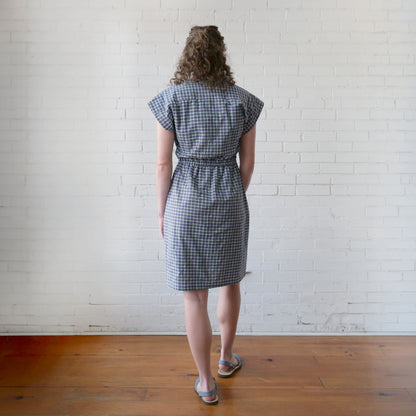 CA Everyday Dress - Navy Plaid