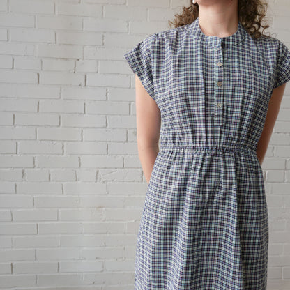 CA Everyday Dress - Navy Plaid