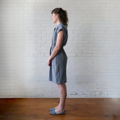 CA Everyday Dress - Navy Plaid