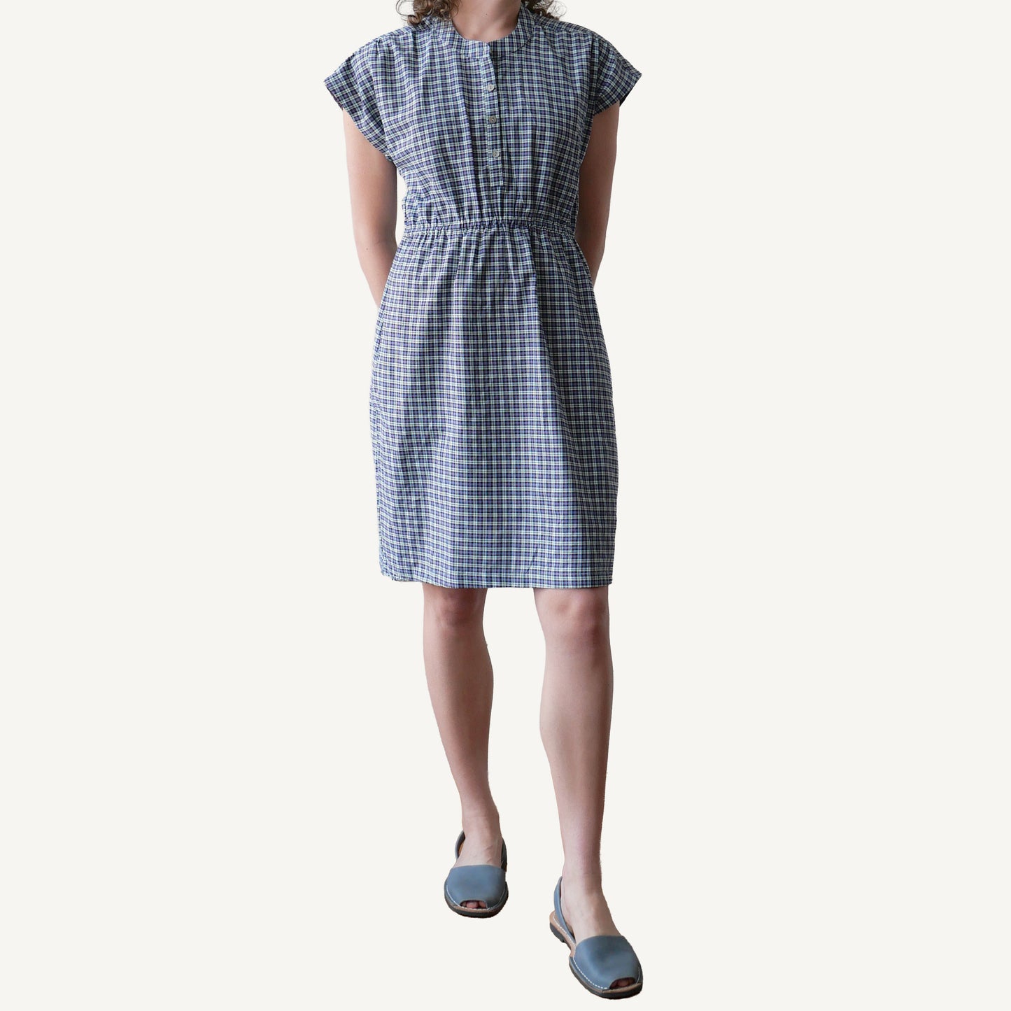 CA Everyday Dress - Navy Plaid