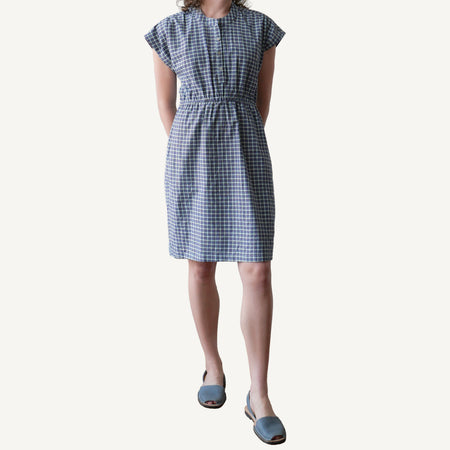 CA Everyday Dress - Navy Plaid