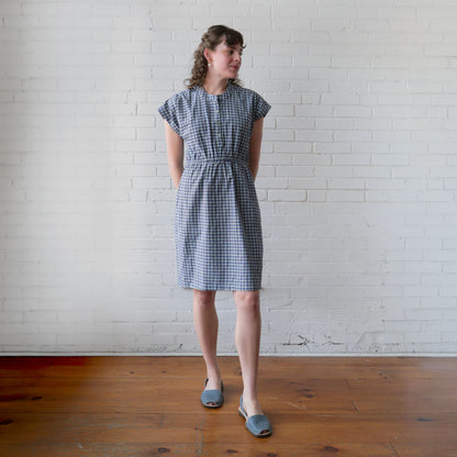 CA Everyday Dress - Navy Plaid