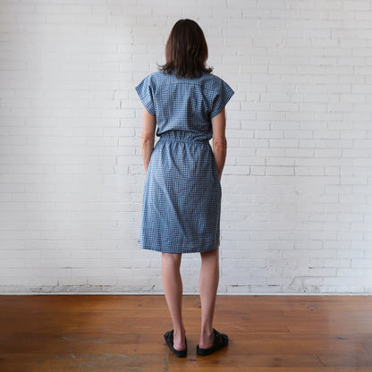 CA Everyday Dress - Plain Blue Plaid