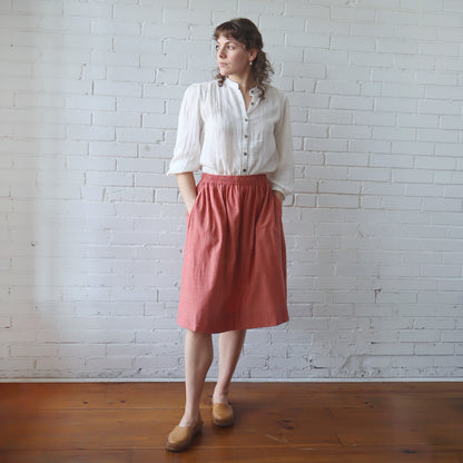 CA Everyday Skirt - Red Chambray