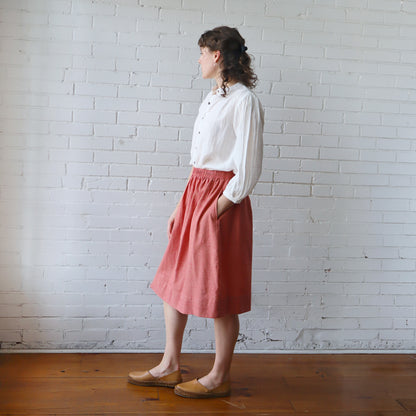 CA Everyday Skirt - Red Chambray