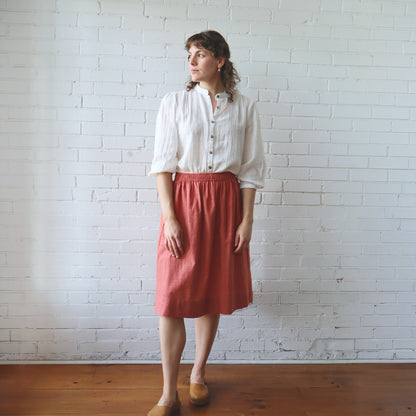 CA Everyday Skirt - Red Chambray