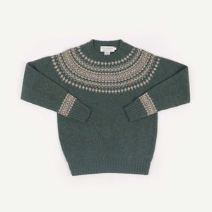 Fair Isle Crew Neck - Nettle Cameo