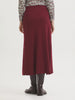 Long Ribbed Skirt - Burgundy
