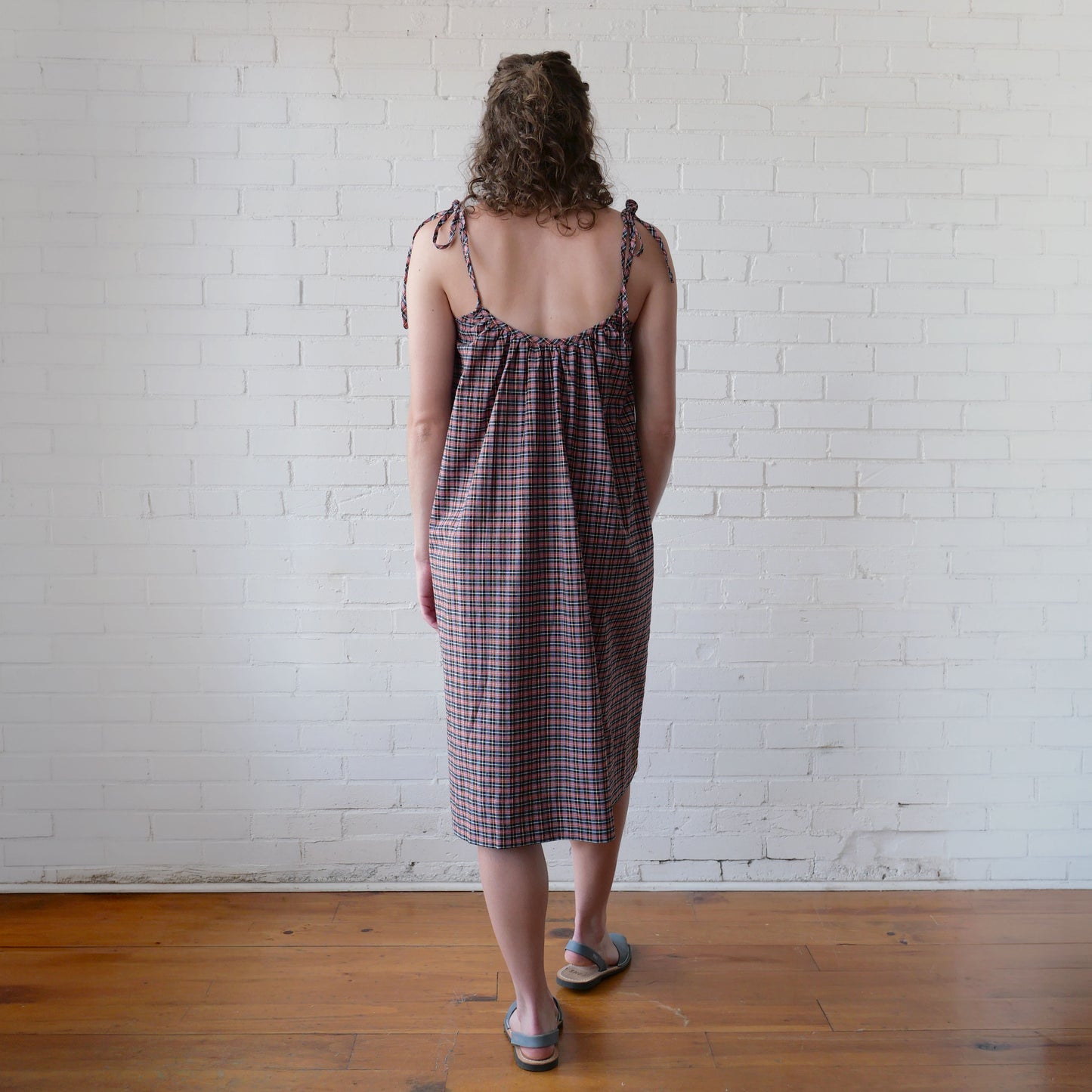 CA Flow Dress - Berry Plaid