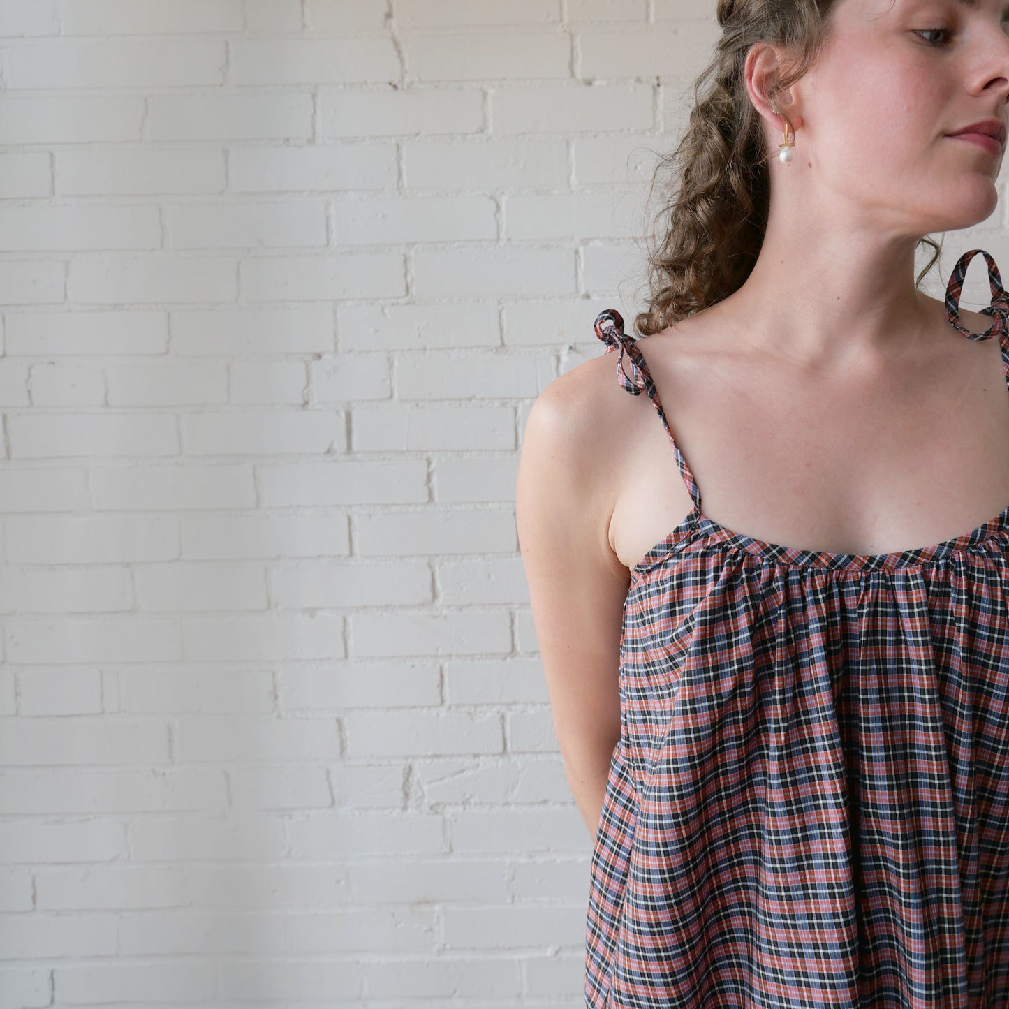 CA Flow Dress - Berry Plaid