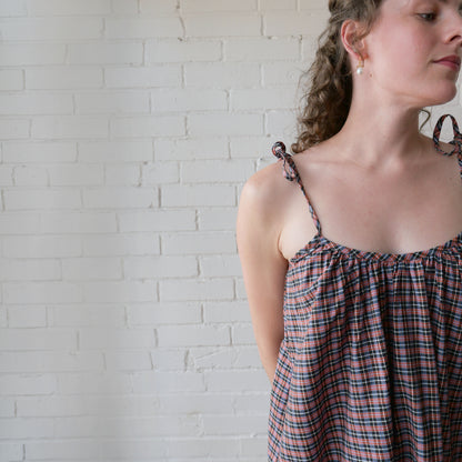 CA Flow Dress - Berry Plaid