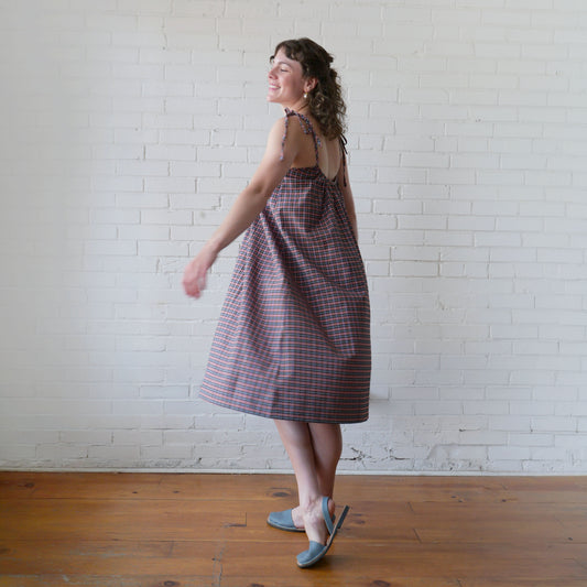 CA Flow Dress - Berry Plaid