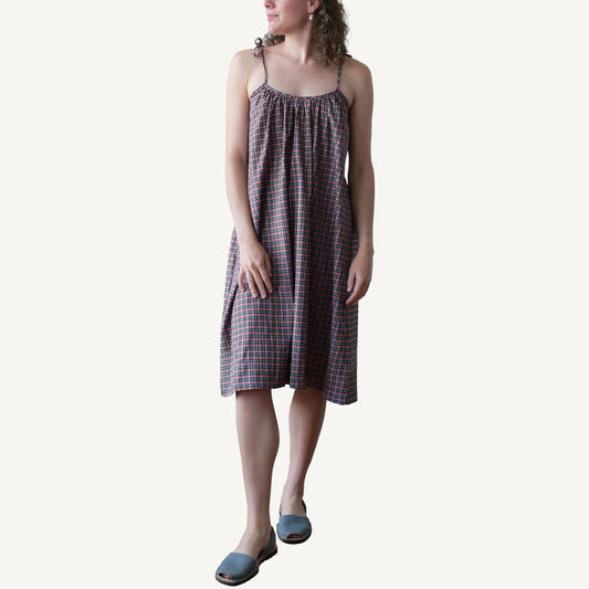 CA Flow Dress - Berry Plaid