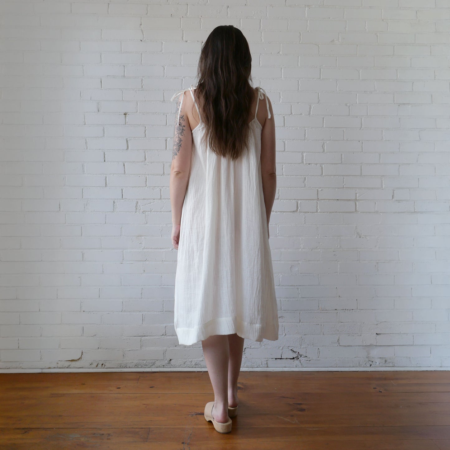 CA Flow Dress - White Gauze