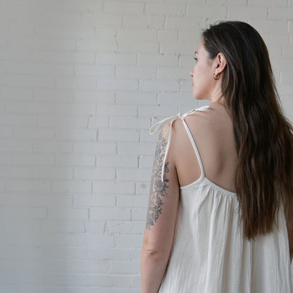 CA Flow Dress - White Gauze